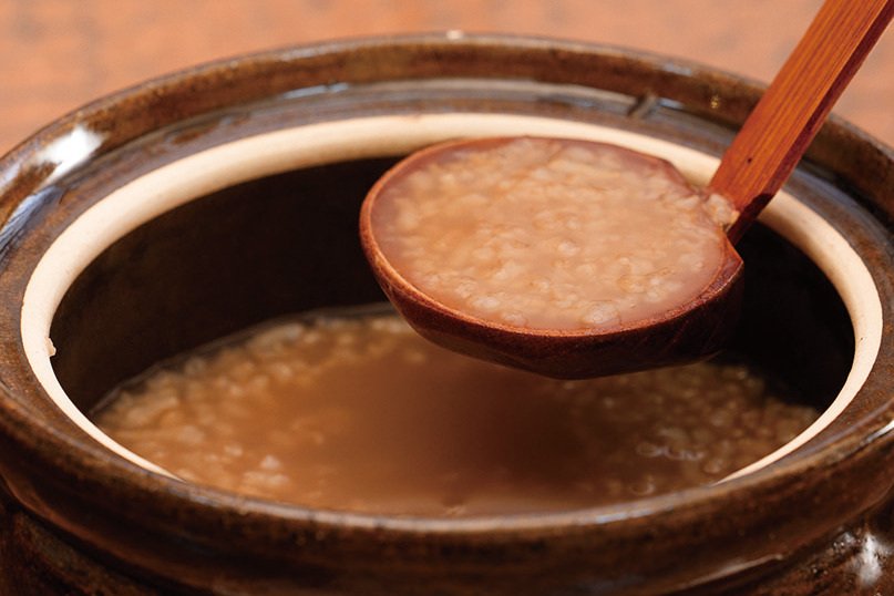 ホトケノネドコの「茶粥」