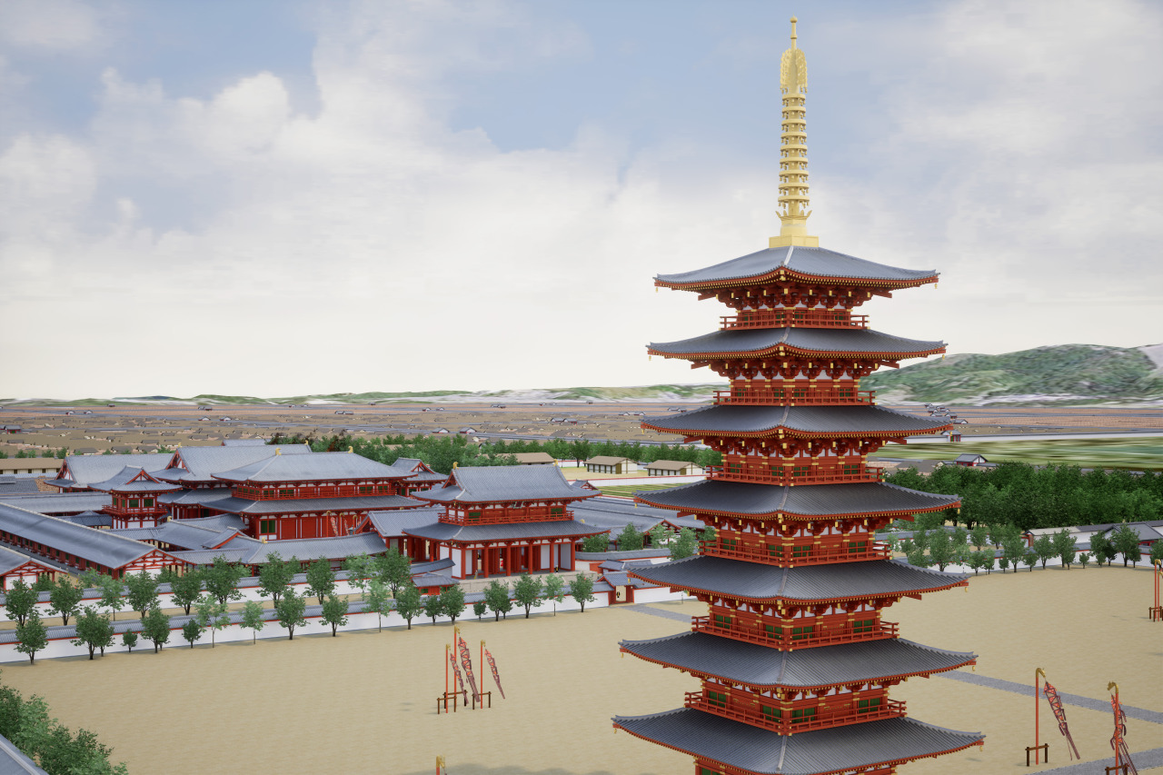 大安寺天平伽藍の復元CG映像