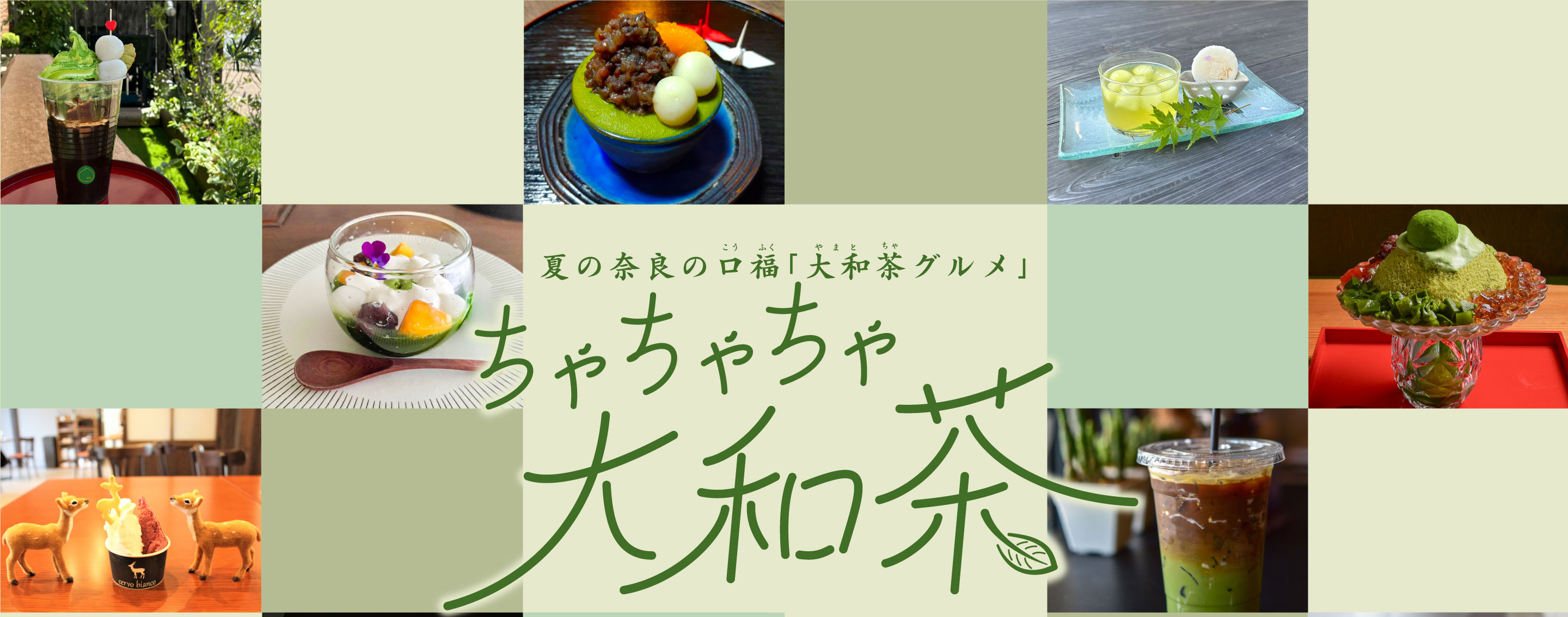 夏の奈良の口福「大和茶グルメ」ちゃちゃちゃ大和茶